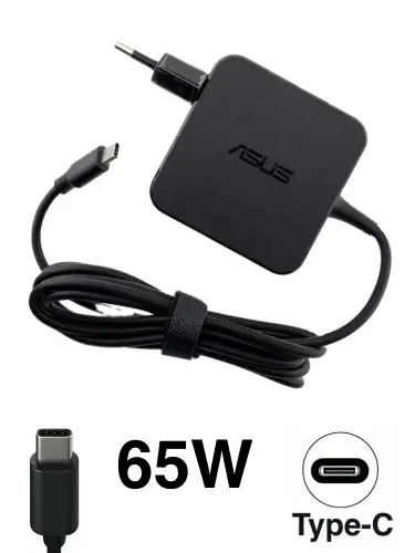 Зарядное устройство для ноутбука Asus, B9440UA-GV0433R, 20V - 3.25A, (Штекер: Type-C) 65 Вт Квадратный