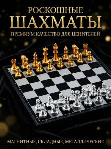 Шахматы магнитные 25 Х 25 см настольные развивающие