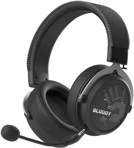 Наушники накладные 4TECH Bloody, для компьютера и игровых консолей, мониторные, Bluetooth/радио/3,5 мм (MR590 + WIRED/SPORT BLACK)