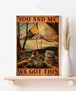 Шотландская вислоухая кошка, You And Me, Плакат Акварель А3 ( 30х42 см. )