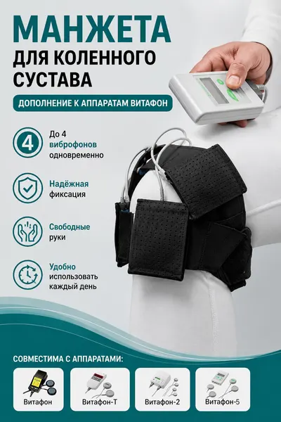Манжета для аппаратов серии "Витафон" фиксирующая для коленного сустава (обхват 32-54см)