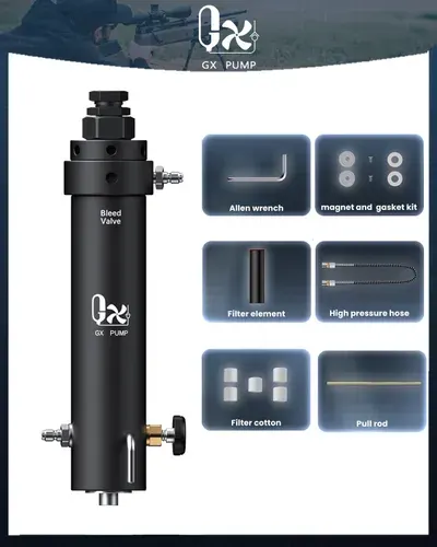 Профессиональный фильтр воздушного компрессора высокого давления PCP GX-Drain Filter с сепаратором масла и воды на 400 бар