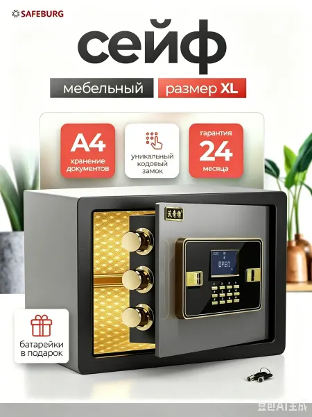 Classmark Сейф книга с кодовым замком маленький домашний для денег