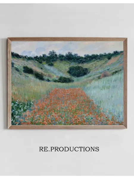 Re.productions Постер Poppy Field in a Hollow near Giverny - Claude Monet