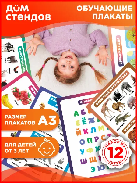 Дом Стендов Набор плакатов, Обучающих для детей