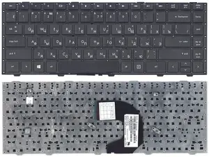 Клавиатура для ноутбуков HP Probook 4440S 4441s Series, Русская, Чёрная без рамки, p/n: 701282-001