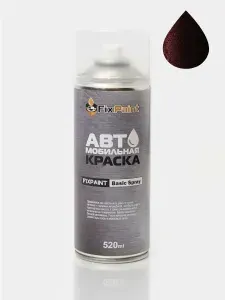 Краска HYUNDAI, код 5J, SUPERIOR RED, автомобильная эмаль FixPaint Spray в аэрозольном баллончике 520 мл