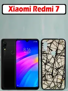Чехол накладка для Xiaomi Redmi 7 Линии,пластик