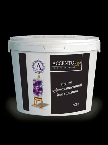 ACCENTOART Грунт акриловый художественный для холста белый 700г