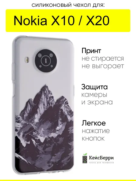 КейсБерри. Чехол для Nokia X10 X20, серия Clear