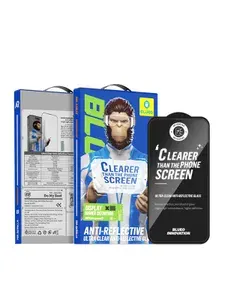 Защитное стекло BlueO AR Anti-reflective на Samsung Galaxy S25+ полноэкранное, закаленное 9H, с антибликовым покрытием, прозрачное с черной рамкой