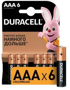 Щелочные батарейки Duracell, размера AAA, 6шт Б0014858