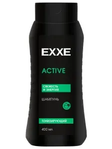 EXXE Men Шампунь для волос мужской Тонизирующий Active 400мл