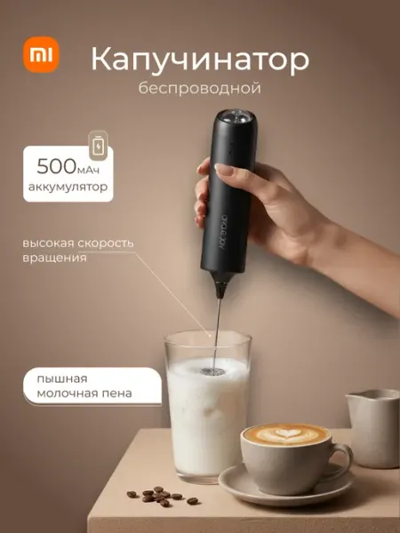 Аккумуляторный вспениватель молока Circle Joy Star Moon Electric Milk Frother (CJ-EMF07D)