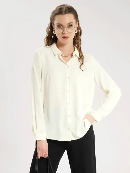 CLEVER WEAR Блузка рубашка классическая прямая