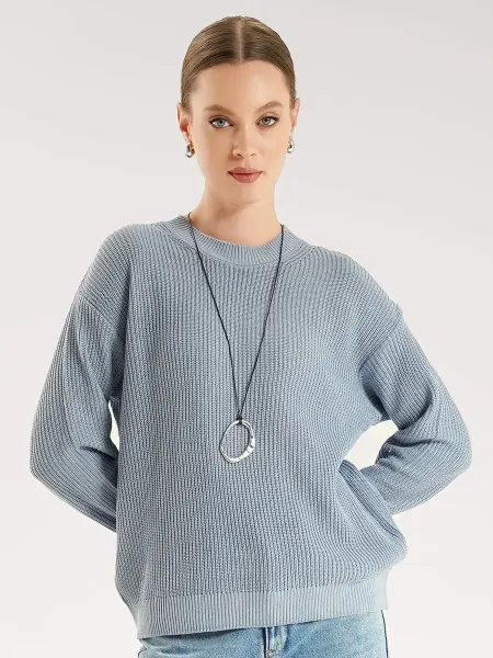 CLEVER WEAR Свитер вязаный оверсайз хлопок