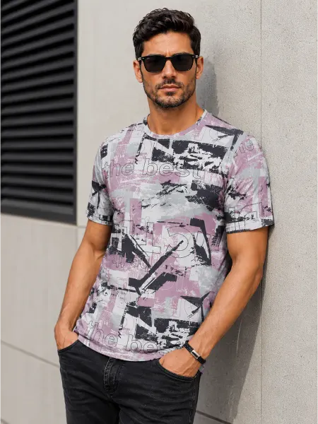 CLEVER WEAR Футболка с принтом хлопок яркая