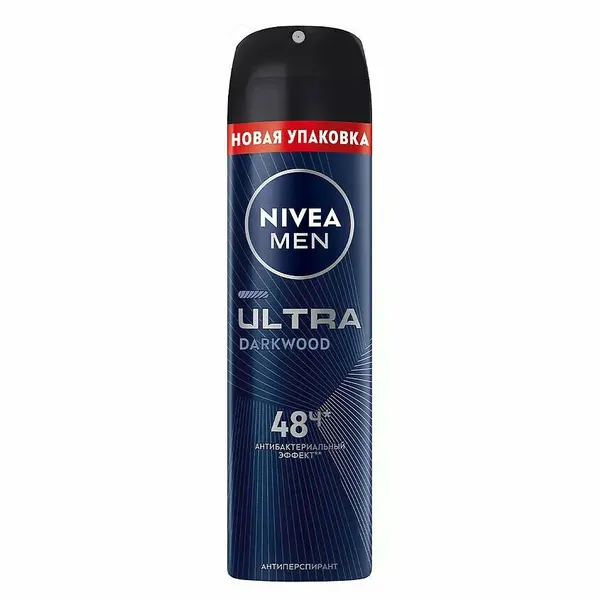 Дезодорант-антиперспирант спрей мужской NIVEA MEN "ULTRA DARKWOOD", 150 мл.