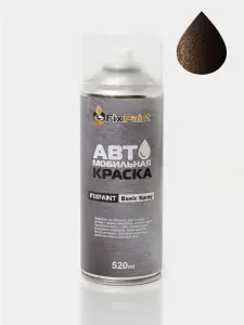 Краска SSANGYONG, код OAW, MARRON BROWN, автомобильная эмаль FixPaint Spray в аэрозольном баллончике 520 мл