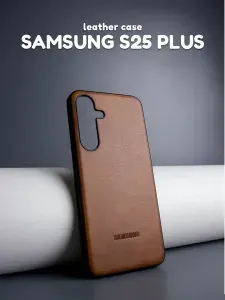 Чехол накладка кожаный на Samsung Galaxy S25 Plus