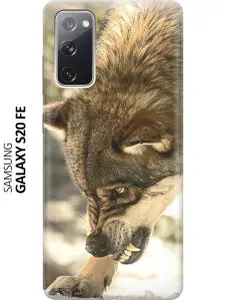 Силиконовый чехол Лютый волк на Samsung Galaxy S20 FE / Самсунг С20 ФЕ