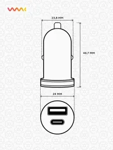 Быстрая автомобильная зарядка в прикуриватель для телефона Samsung Galaxy S23 Ultra (кабель в комплекте)