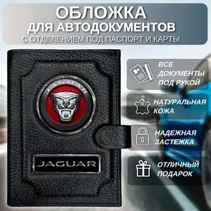 Обложка для автодокументов и паспорта Jaguar