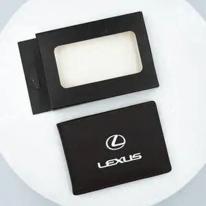 Визитница Lexus из экокожи брендировання, коричневая