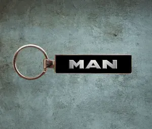 Брелок автомобильный металлический MAN ( для строительной техники, трактор, погрузчик, бульдозер, экскаватор)