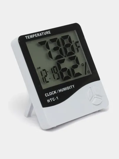 Метеостанция, термометр, гигрометр, измерение температуры и влажности, Clock Humidity HTC-1