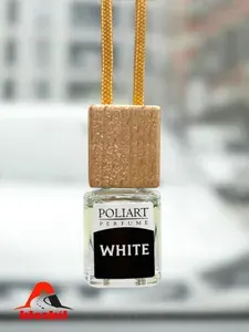Ароматизатор автомобильный POLIART PERFUME флакон с деревянной крышкой (аромат: White)