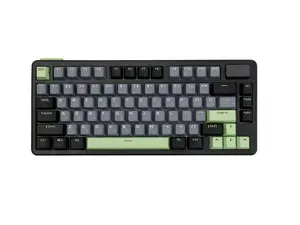 Игровая беспроводная/проводная механическая клавиатура Rapoo V700DIY-75, цвет: черный/серый/зеленый, Русская раскладка