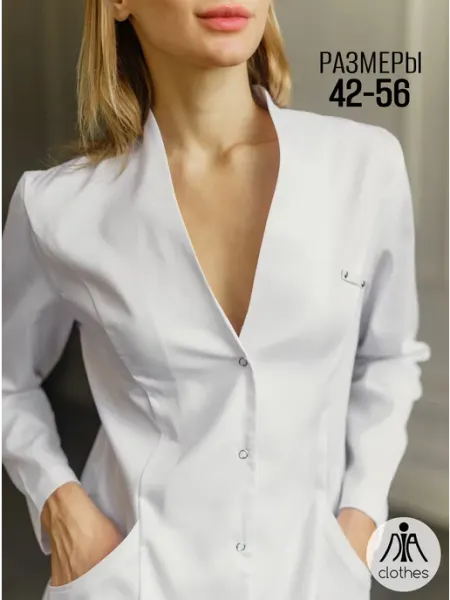 DiA Clothes Халат медицинский с длинным рукавом