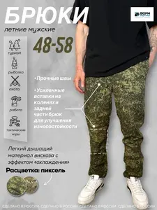 Брюки мужские камуфляжные рабочие пиксель
