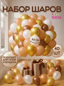 Шарики воздушные на День рождения, набор воздушных шаров для праздника, 40 шт.