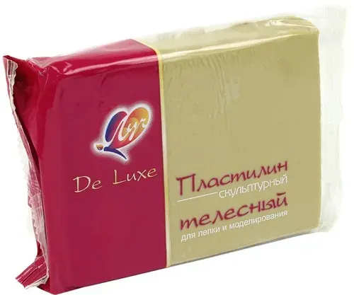 Скульптурный пластилин Луч "Телесного цвета" 300 гр.
