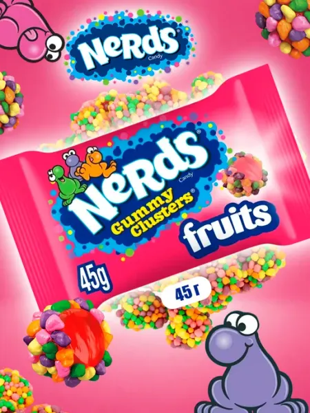 Wonka Фруктовый Мармелад Нердс Nerds Gummy Clusters Fruits