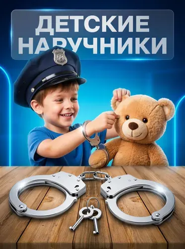 Детские наручники полицейские металлические