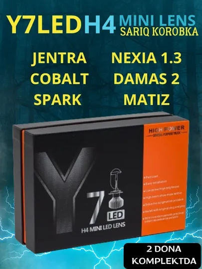 Светодиодная автомобильная лампа с мини линзы H4, Y7, линзы авто Cobalt Gentra Nexia Spark