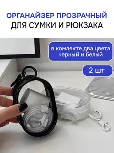 Прозрачный органайзер для сумки 2 штуки; Органайзер в рюкзак;