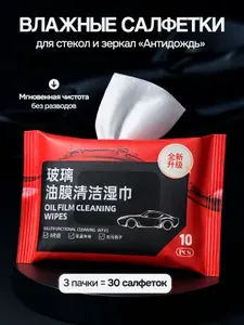 Салфетки влажные автомобильные, 10 шт.