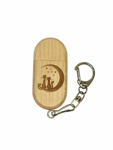 USB Флешка с гравировкой месяц 128GB USB 3.0