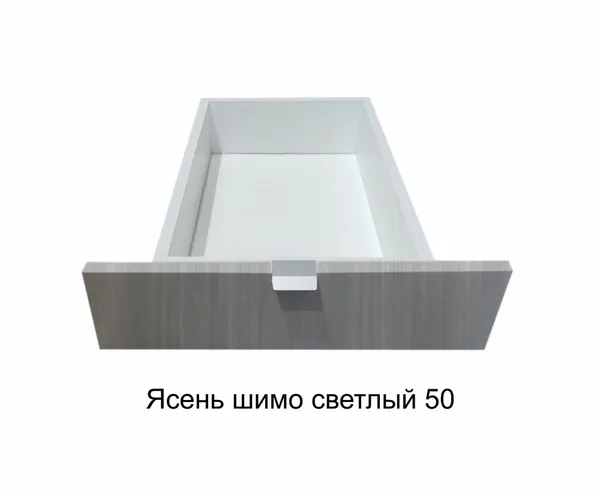 Выкатной ящик для цоколя кухни ЯсеньШимо светлый