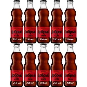 Газированный напиток Добрый Cola без сахара в стекле, 250 мл, набор: 6 штук