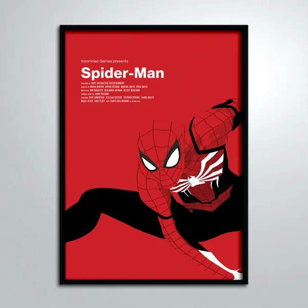 Постер без рамы/Marvel’s Spider-Man PlayStation 5 Человек-паук