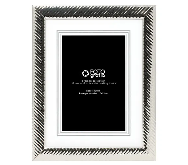 Фоторамка Fotografia 15x21 см, серебристая, FFM-5533