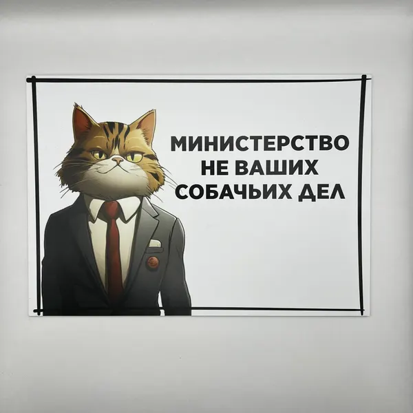 Декоративная табличка "Министерство не ваших собачьих дел"