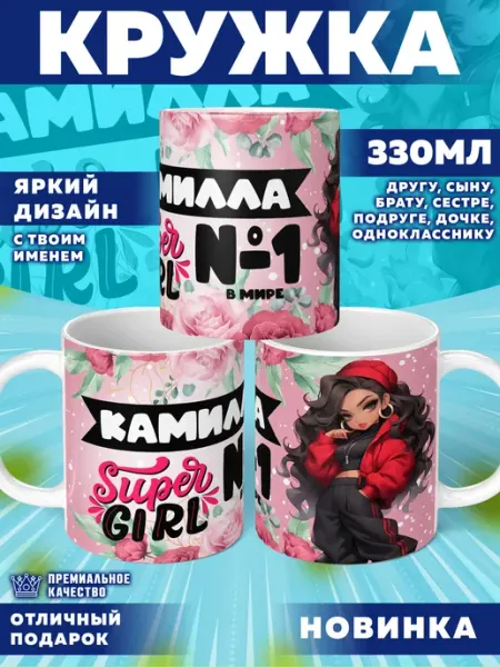 Кружка с именем Камилла Фотосувениры
