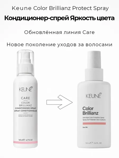Кондиционер-спрей Keune Color Brillianz Color Brillianz Protect Spray, Яркость цвета,150 мл