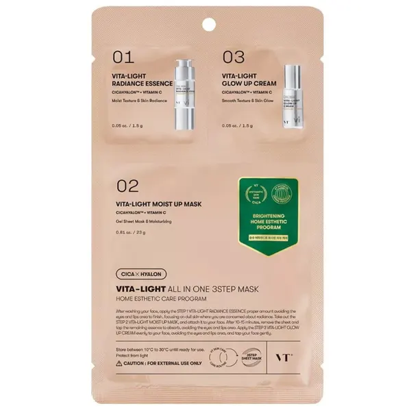 Трёхступенчатая маска с витамином С VT Cosmetics Vita-Light All In One 3Step Mask